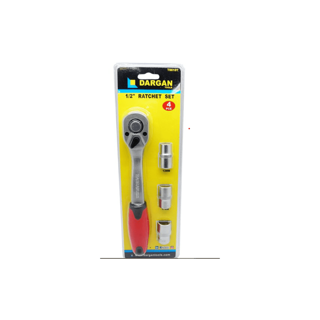 Dargan 4pce 1/2" Ratchet & Socket Set - Tool Source - Buy Tools and Hardware Online