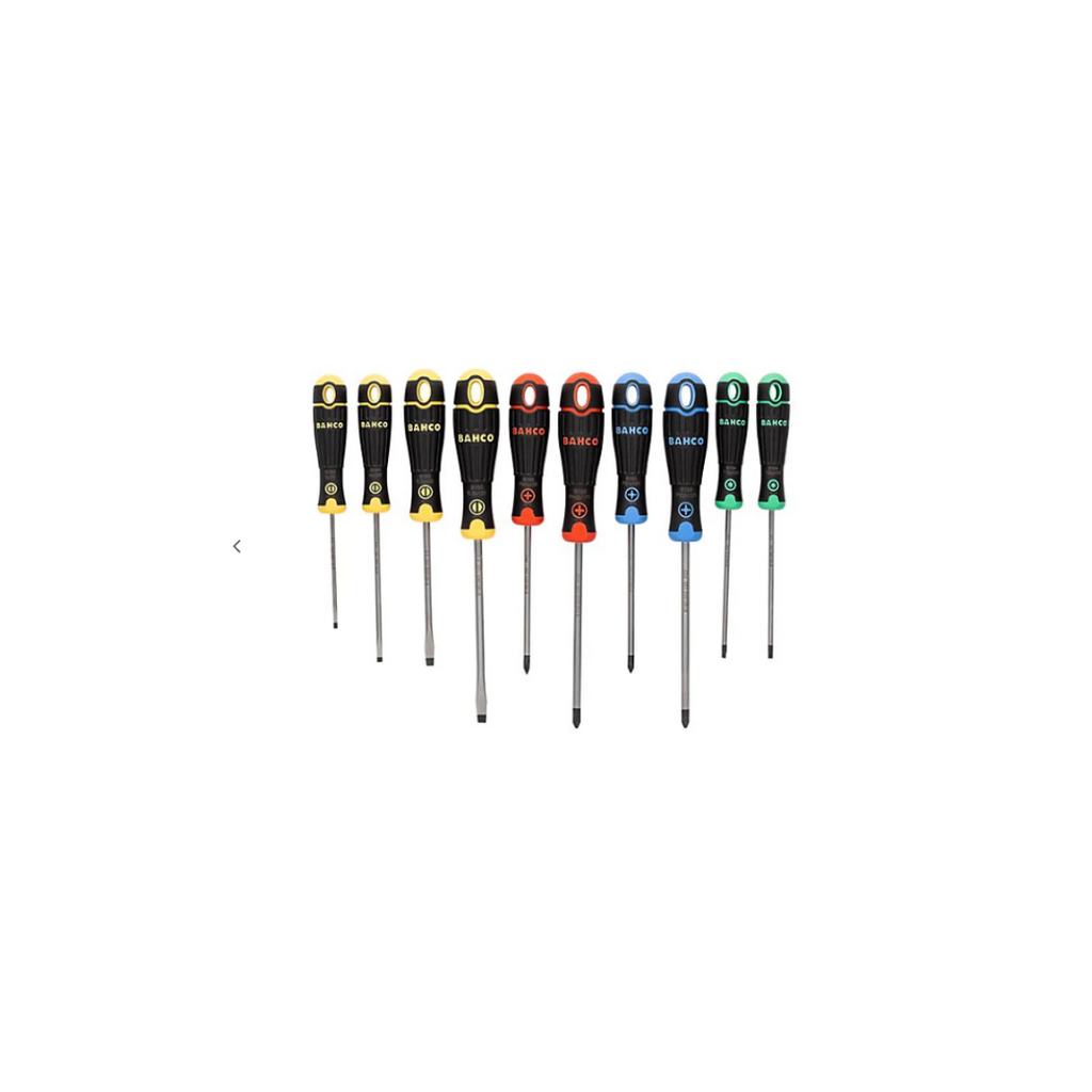 Bahco B219.010RB BahcoFit Coloured Handle Screwdriver Set (10 Pce)