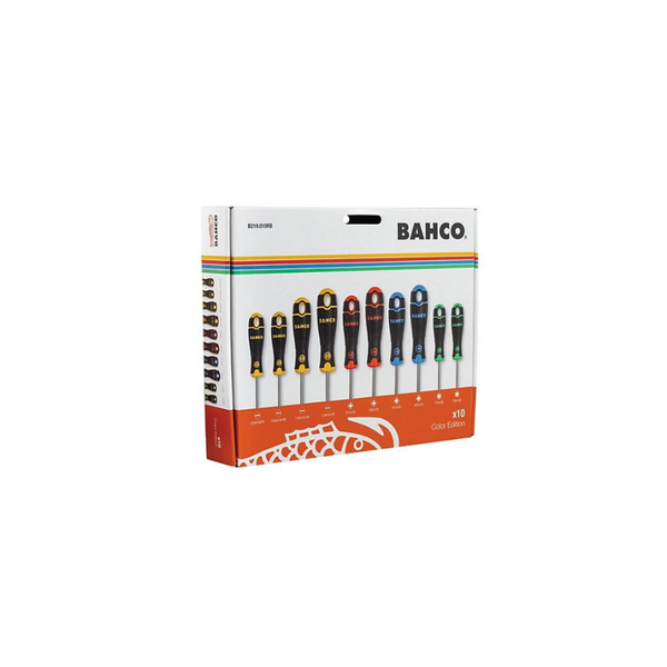 Bahco B219.010RB BahcoFit Coloured Handle Screwdriver Set (10 Pce) packaging