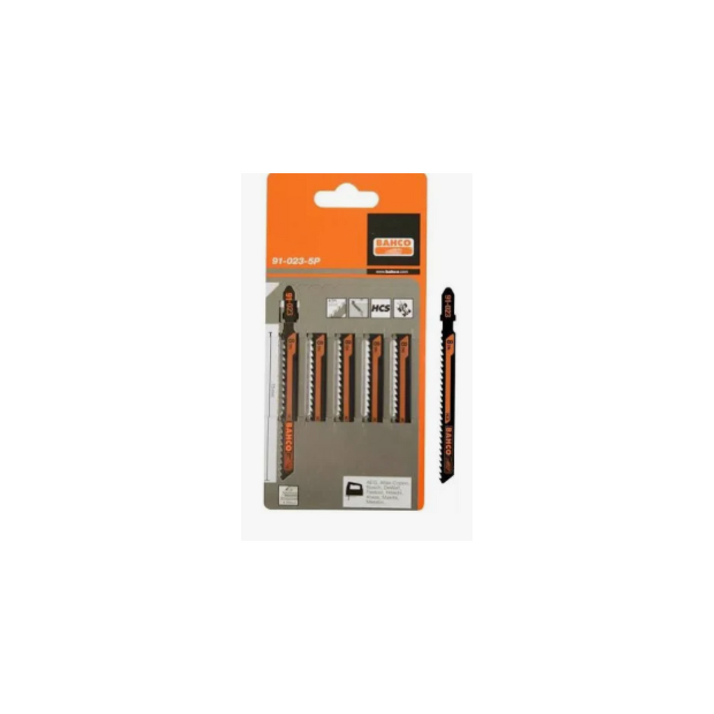 Bahco T-Shank Jigsaw Blades for Wood Cutting 5 Pce