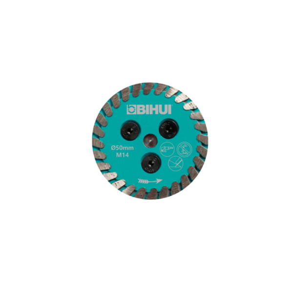Bihui 50mm Mini Diamond Tile Cut/Grind Blade M14 wheel
