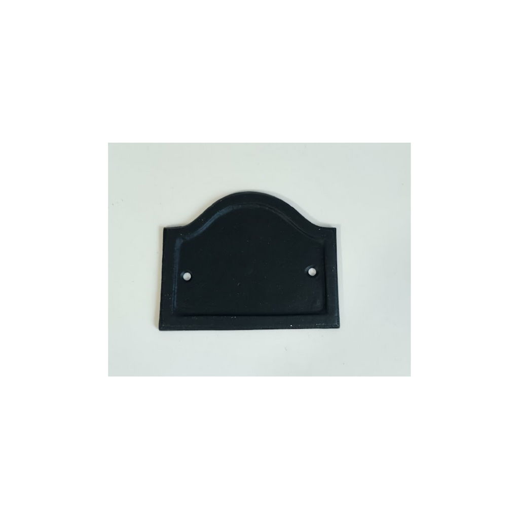 Black Country Metal Works Blank Arched House Number Plaque - Black Iron