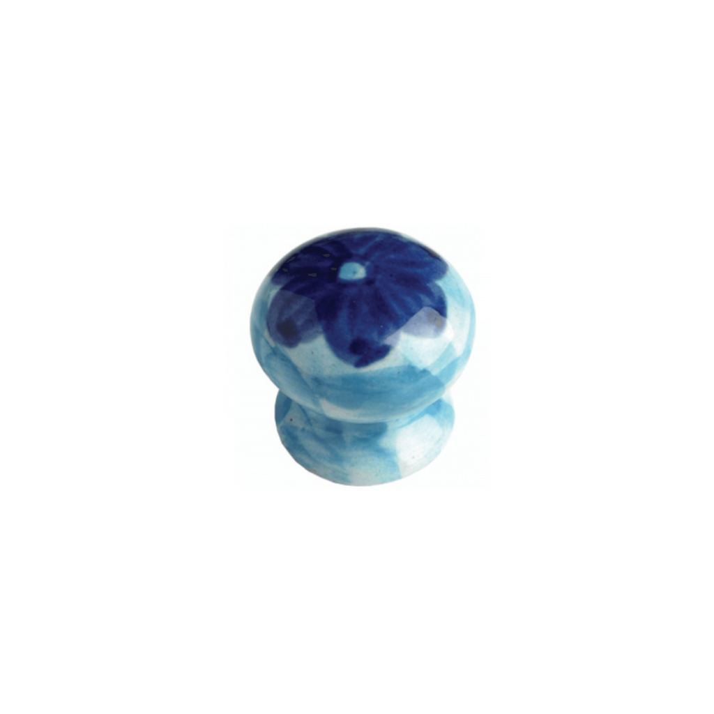 Black Country Metal Works Bluebell House Ceramic Cupboard Knob 31mm