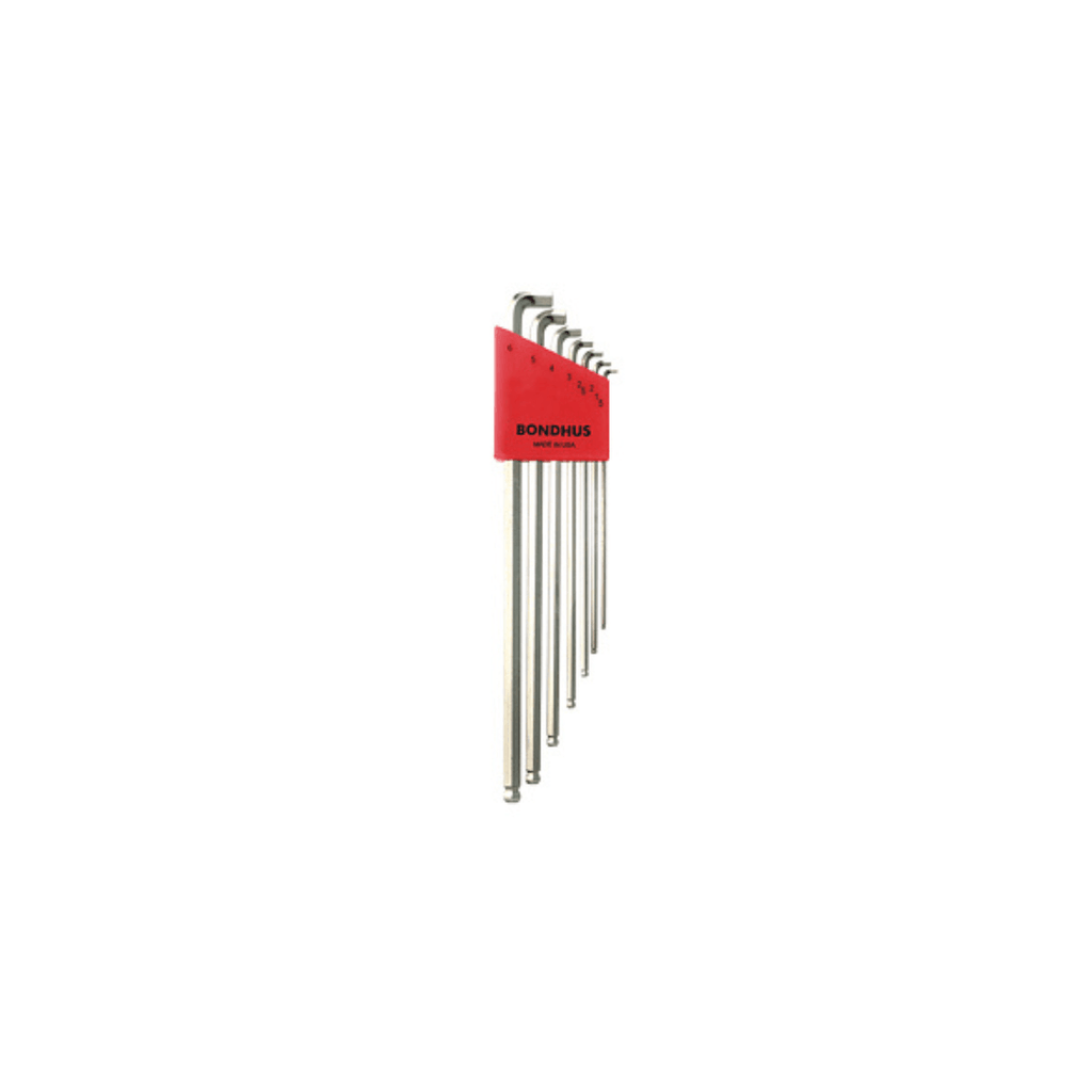 Bondhus 16792, Set of 7 BriteGuard Plated Stubby Balldriver L-Wrenches 1.5mm to 6mm - Tool Source - Buy Tools and Hardware Online