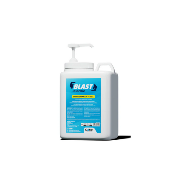 Cleaning fluid container with pump on a white background