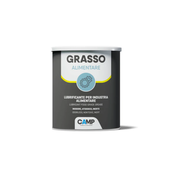 Can of Grasso Alimentare lubricant on a white background