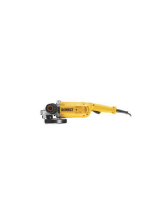 DeWALT DWE492K 230mm corded angle grinder in yellow and black with kit box