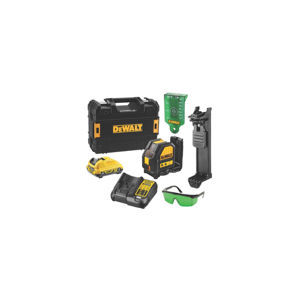 DeWalt DCE088D1G 12V 2.0AH LI-ION XR Green Self-Levelling Cross-Line Laser Level