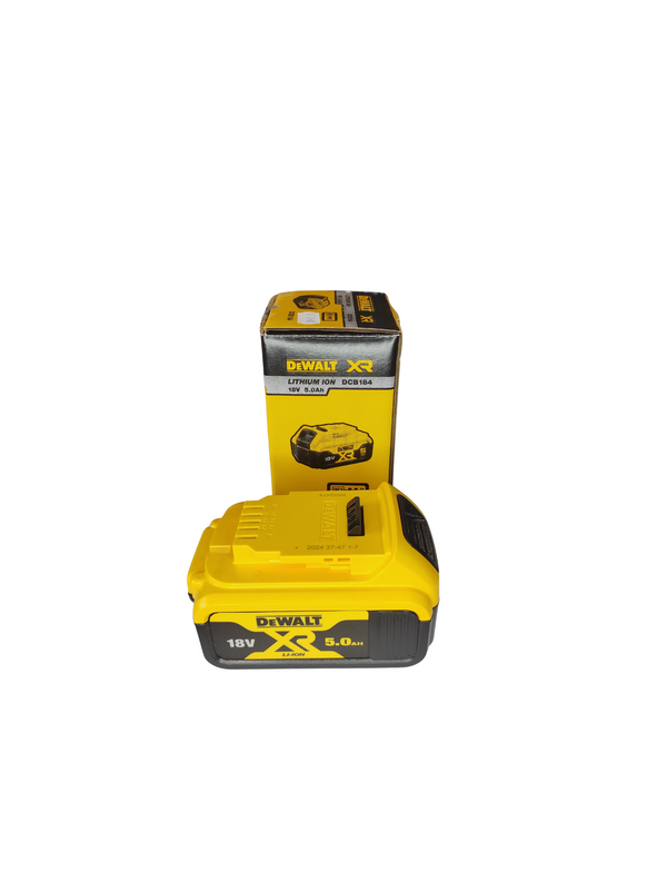 Dewalt DCB184 18V XR 5.0Ah Battery Pack with packaging