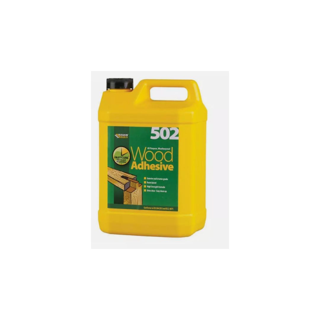 Everbuild 502 All Purpose Weatherproof Wood Adhesive 5l - Tool Source