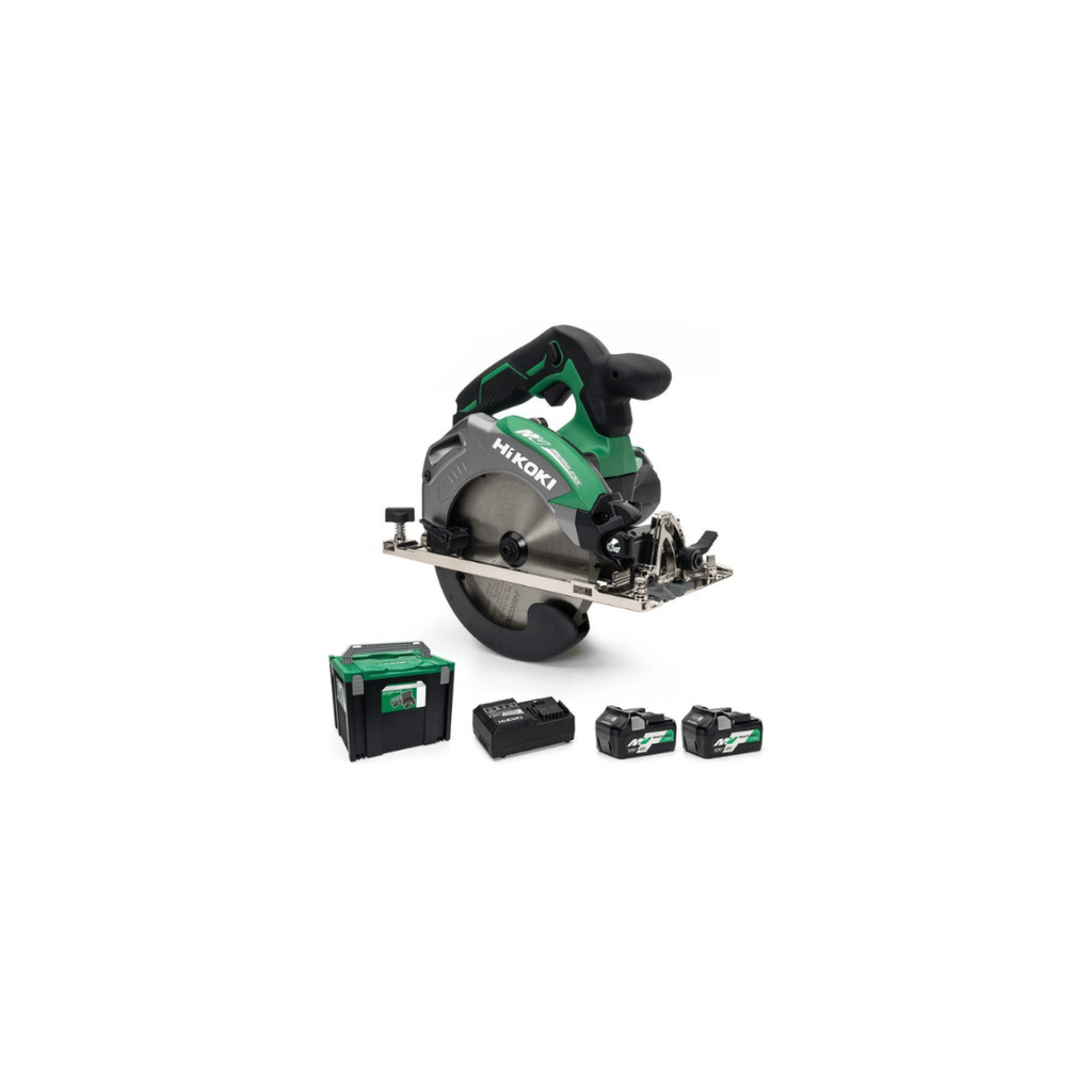 HiKOKI C3606DAJRZ 36V Multi-Volt Cordless 165mm Circular Saw 2x2.5Ah Batteries - Tool Source - Buy Tools and Hardware Online