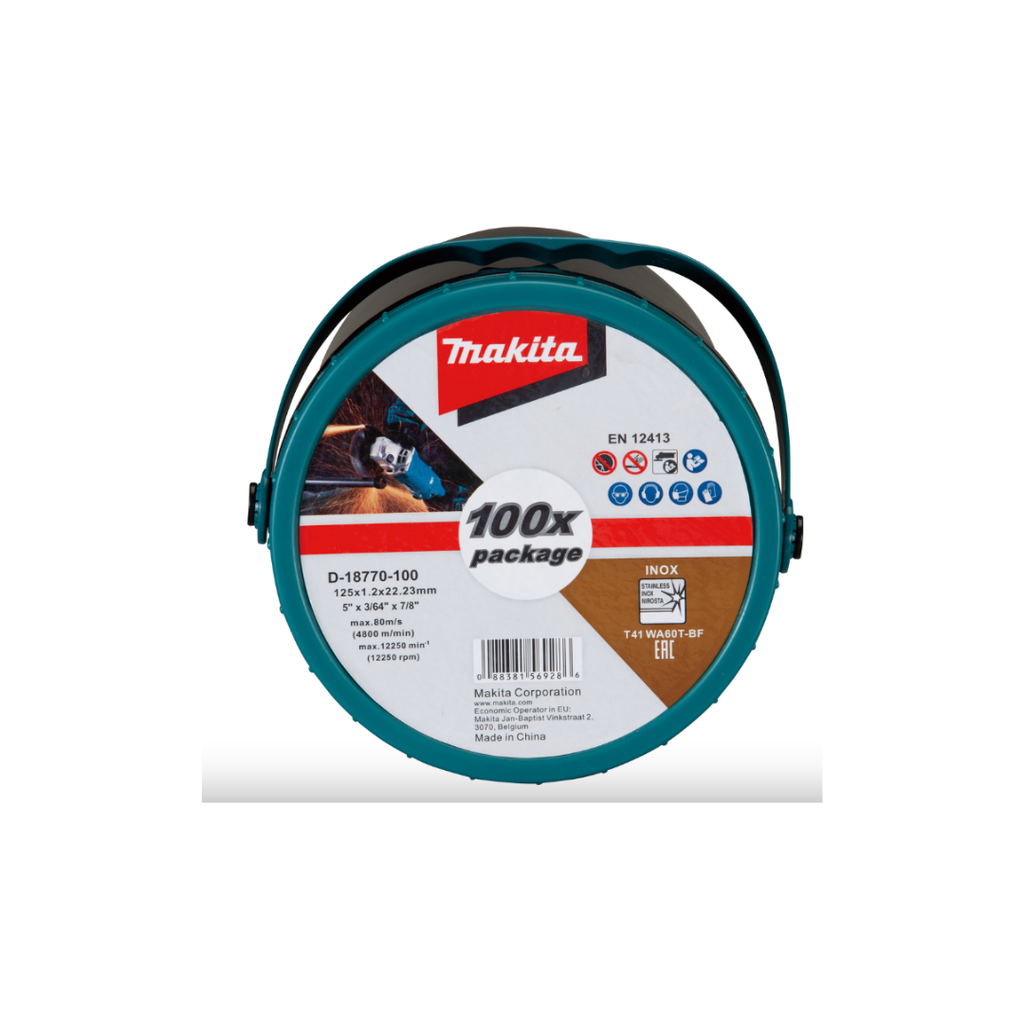 Makita D-18770-100 Stainless Steel Cutting Disc 125mm Tub of 100