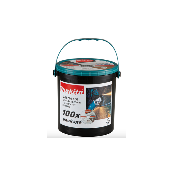 Makita D-18770-100 Stainless Steel Cutting Disc 125mm x 1.2mm (Tub of 100)