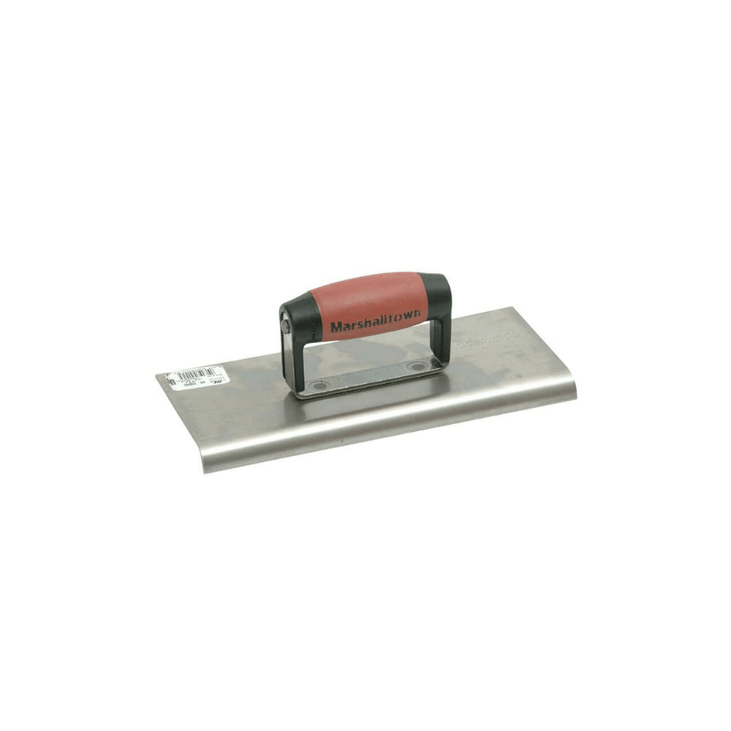 Marshalltown Cement Edger Stainless Steel Durasoft Handle 10in x 4in - Tool Source - Buy Tools and Hardware Online