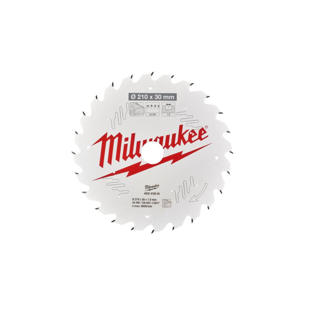 Milwaukee 210mm Table Saw Blade 24T (4932478095)