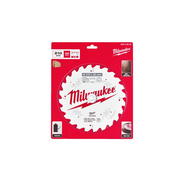Milwaukee 210mm Table Saw Blade 24T (4932478095)