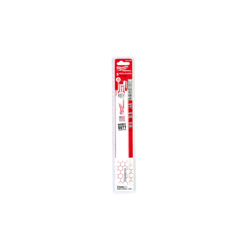 Milwaukee TORCH 230mm (9") 18 TPI Metal Sawzall Blades – 5 Pack (48-47-5788)