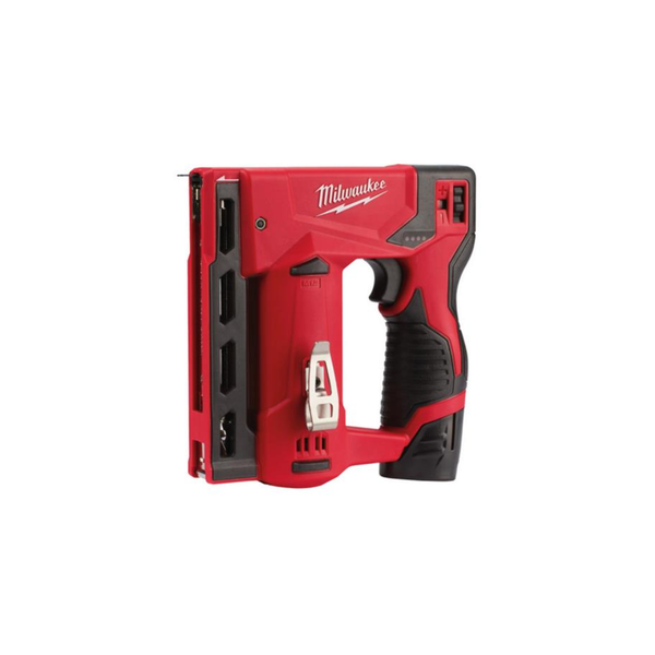 Milwaukee 20V cordless jigsaw with a red and black body, featuring the Milwaukee logo on the side, shown on a plain white background.