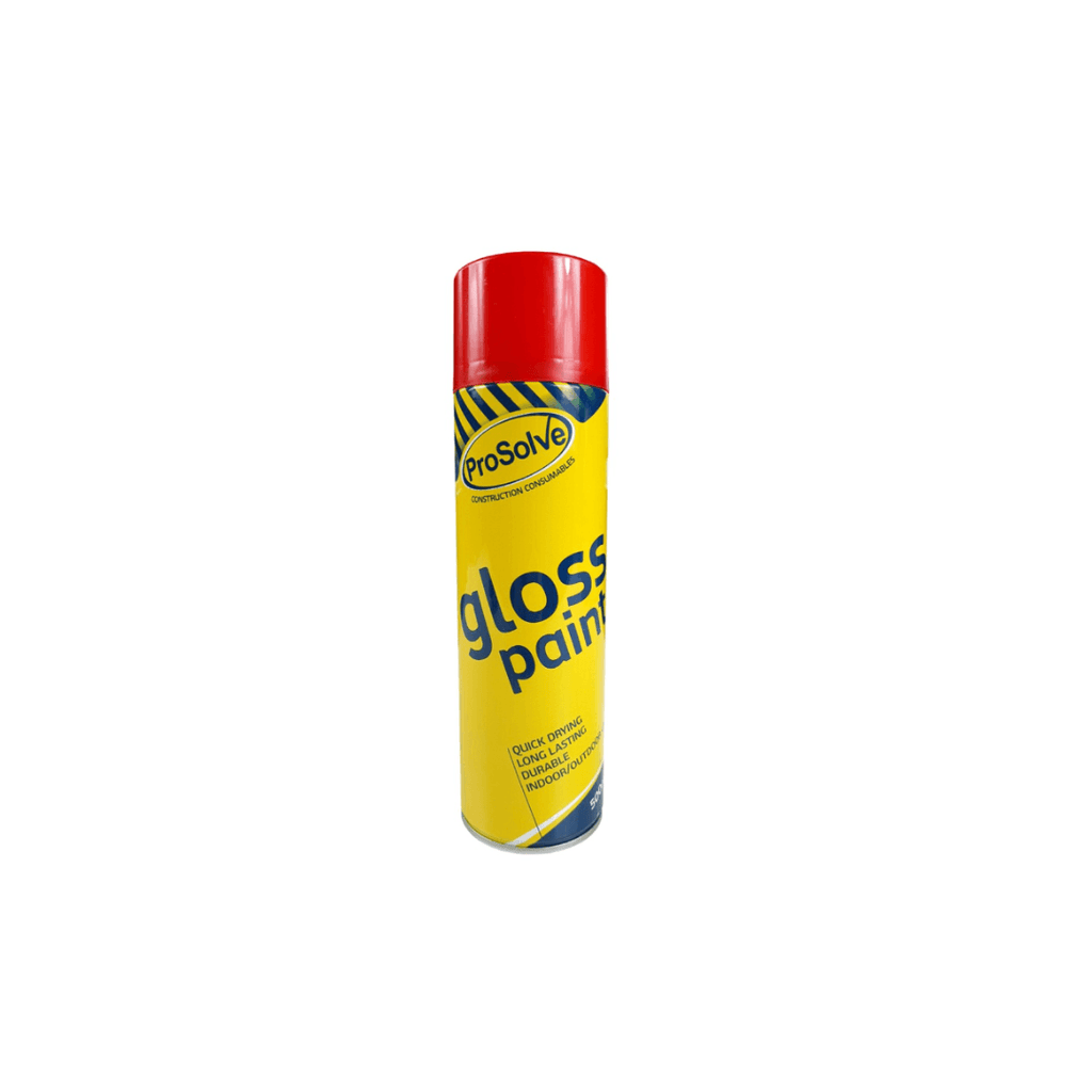 PROSOLVE ALL PURPOSE ACRYLIC GLOSS PAINT AEROSOL 500ML RED - Tool Source - Buy Tools and Hardware Online
