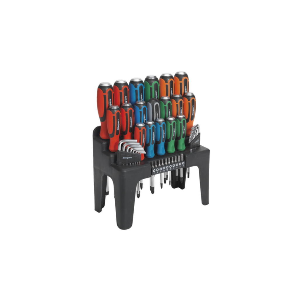 Siegen Hammer-Thru Screwdriver, Hex Key & Bit Set 44pc