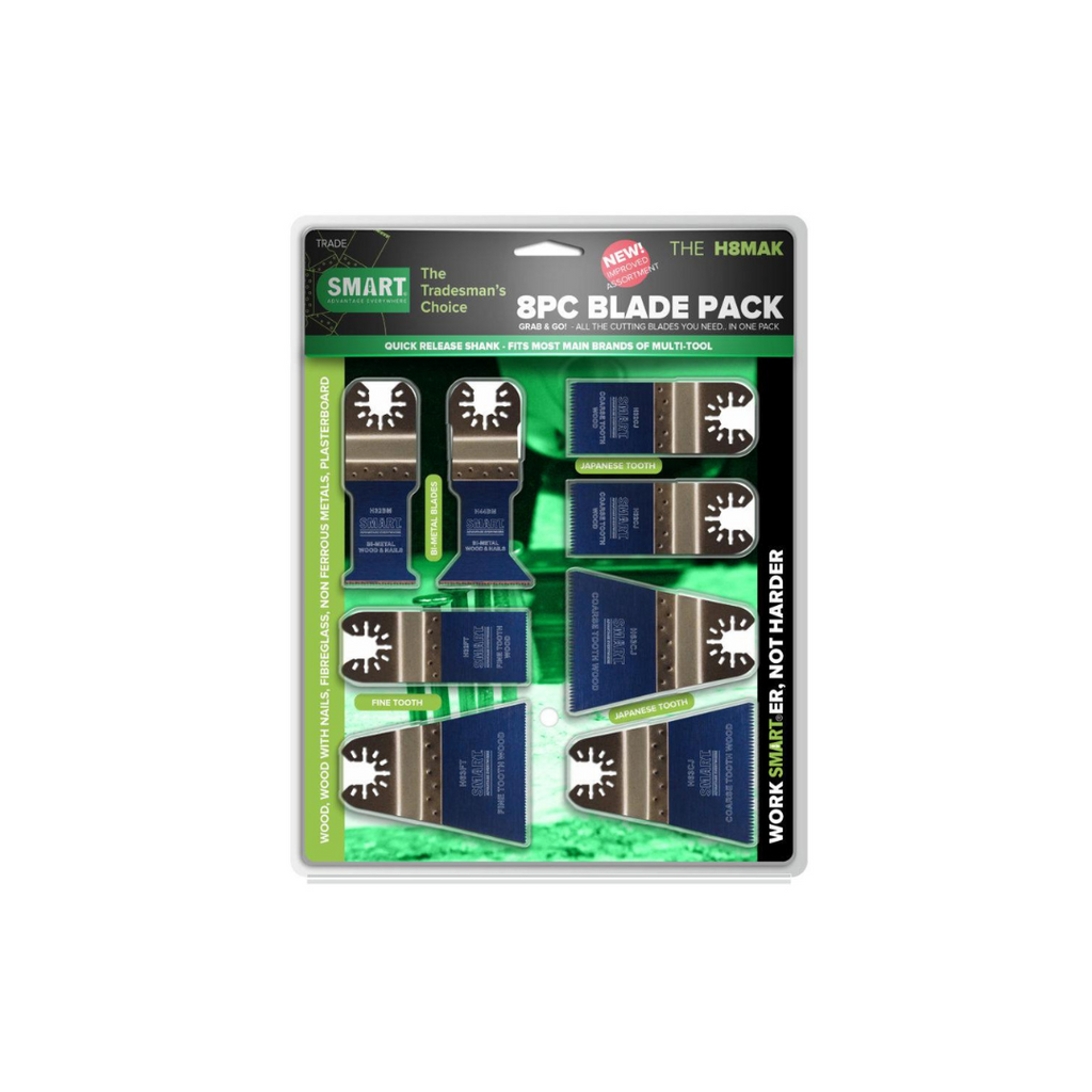 Smart 8 Piece Multi Tool Assorted Blade Set (H8MAK)