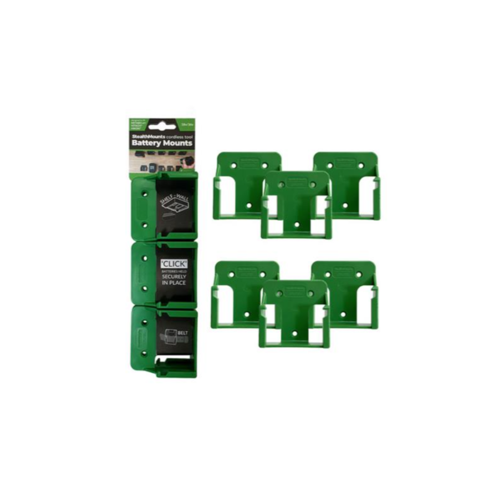 Stealth MountsHikoki 18v Battery Mounts (6 Pack) BM-MHH18-GRN-6