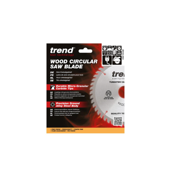 Trend CSB16548B CraftPro Crosscut Plunge Saw Blade Packaging