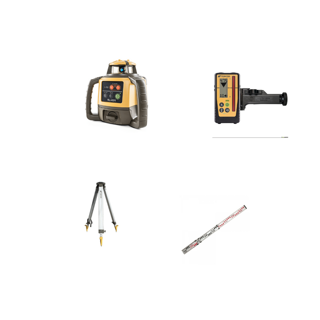 Topcon Laser Level RL-H5A with LS100-D Digital mm Receiver+Tripod and Staff
