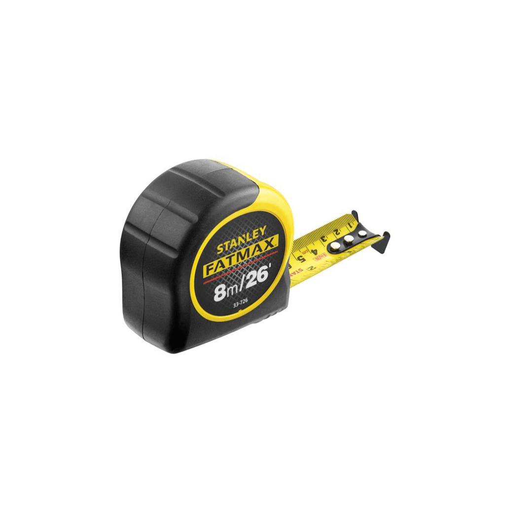 STANLEY FatMax Tape Measure Twin Pack - 8m/26ft 32mm Wide, Yellow