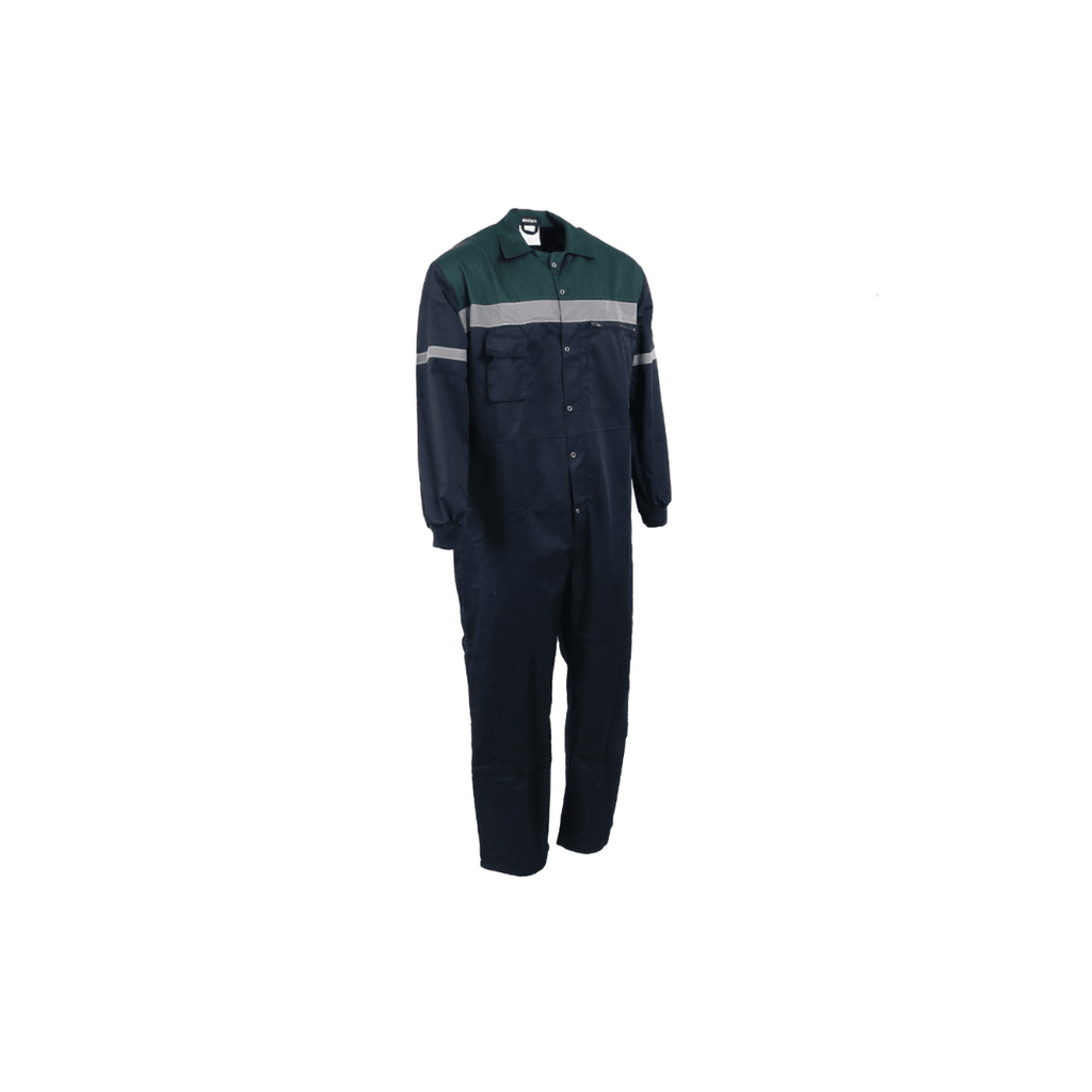 Safety Delux Boilersuit Polycotton Zip & Stud with Hi Viz Strip (2XL) - Tool Source - Buy Tools and Hardware Online
