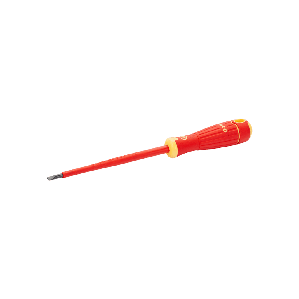 BahcoFit VDE Insulated Slotted Screwdrivers with Multi-Component Handle 2.5 mm-12 mm B196 - Tool Source - Buy Tools and Hardware Online