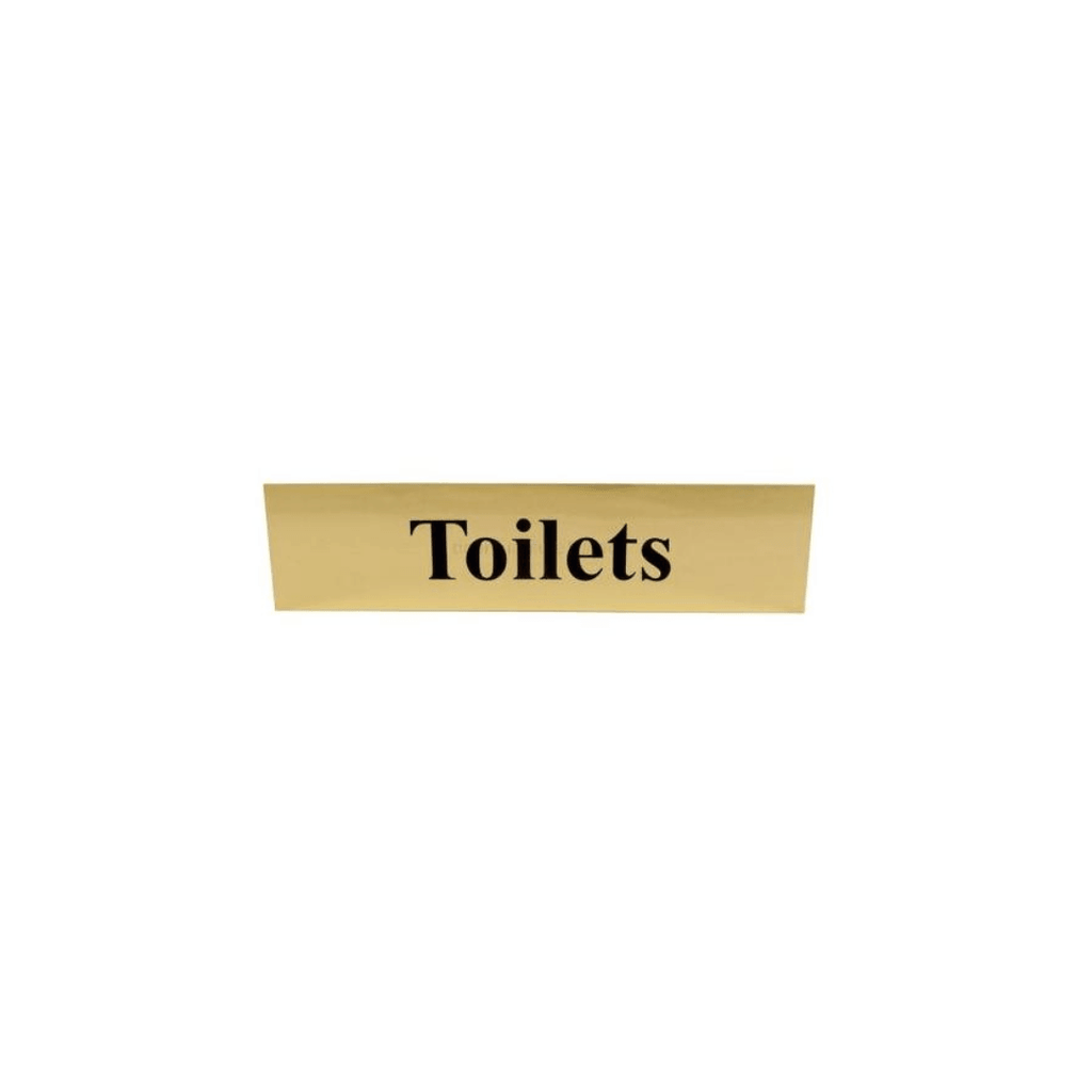 Self-Adhesive Silver Effect Horizontal - Toilets - Sign - Tool Source - Buy Tools and Hardware Online