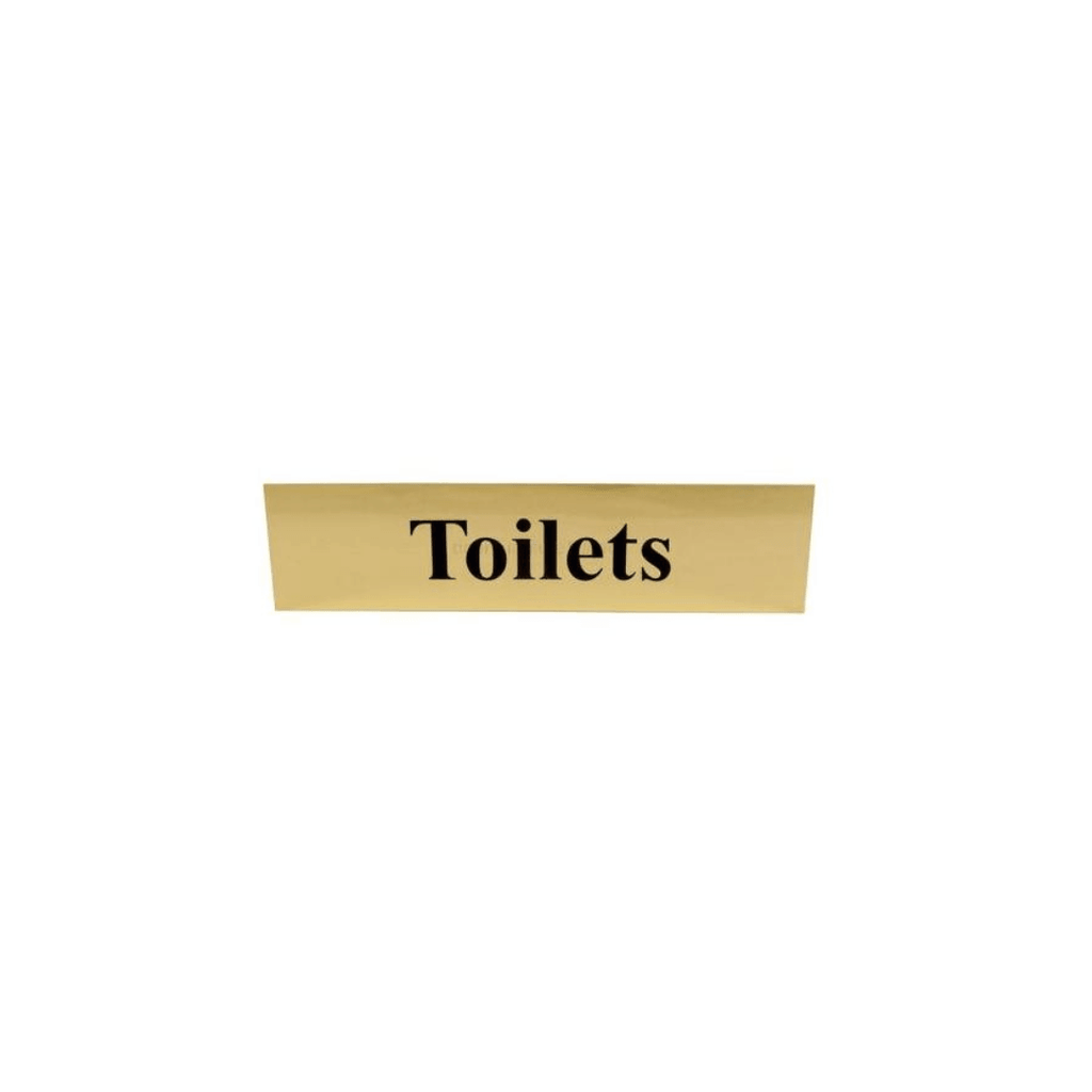 Self-Adhesive Silver Effect Horizontal - Toilets - Sign - Tool Source 