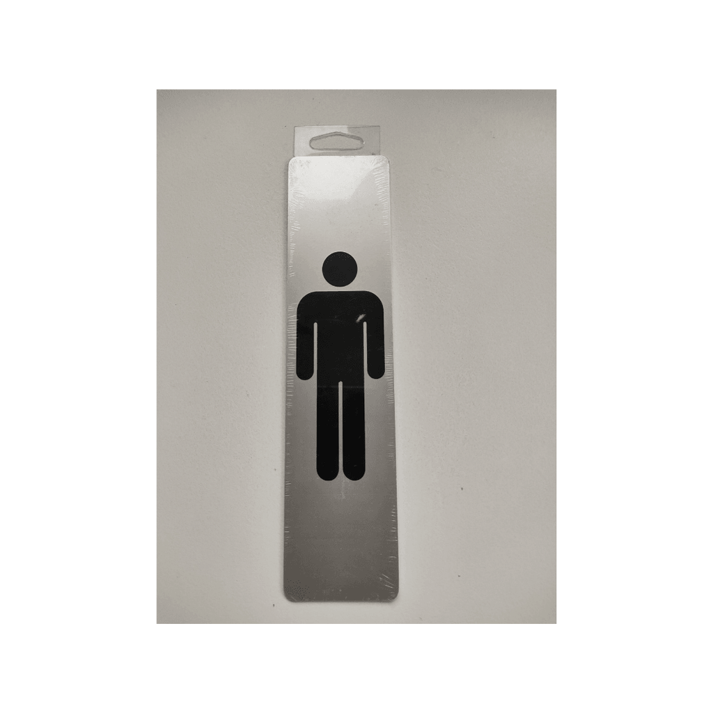 Male Figure Toilet Sign - Self-Adhesive Sign - 200 X 50mm - Tool Source - Buy Tools and Hardware Online
