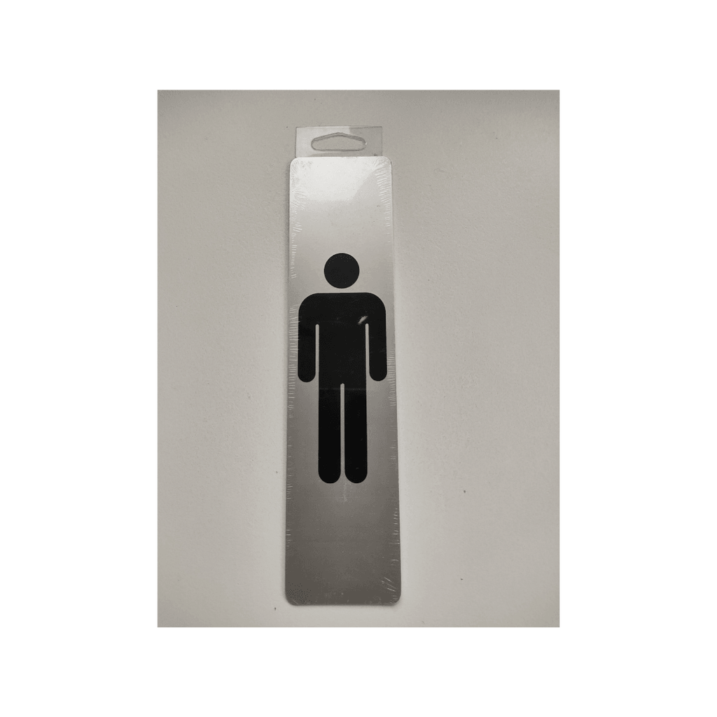 Male Figure Toilet Sign - Self-Adhesive Sign - 200 X 50mm - Tool Source 