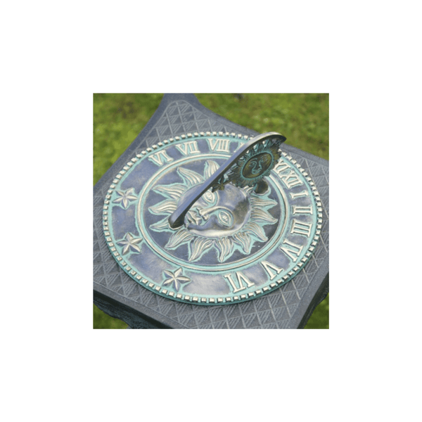 Black Country Metal Works Antique Verdigris 'Jathara' Sundial - 225mm (HS065/V) - Tool Source - Buy Tools and Hardware Online
