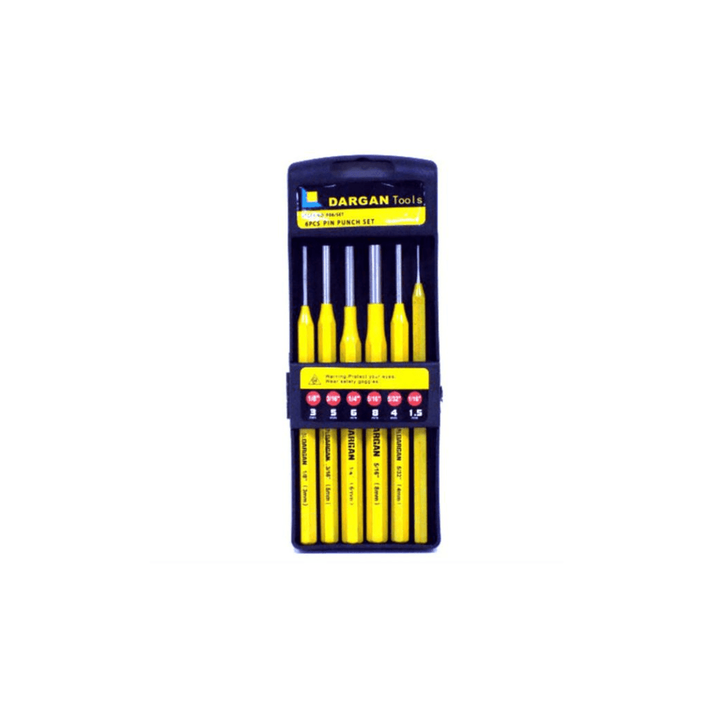 BlueSpot 6pc Pin Punch Set – Parallel Punches For Metal, Drift Punches, Hand Tools