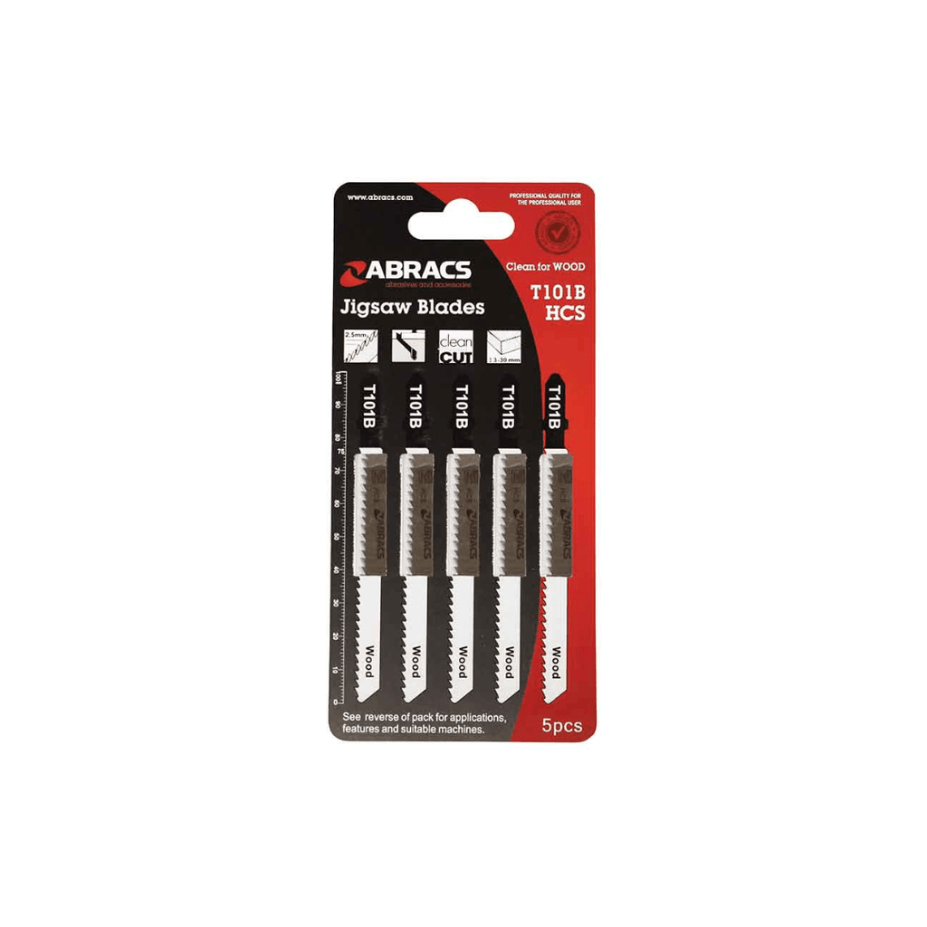 Abracs T101B – HCS Clean for Wood – Abracs Jigsaw Blade – 5pcs - Tool Source - Buy Tools and Hardware Online
