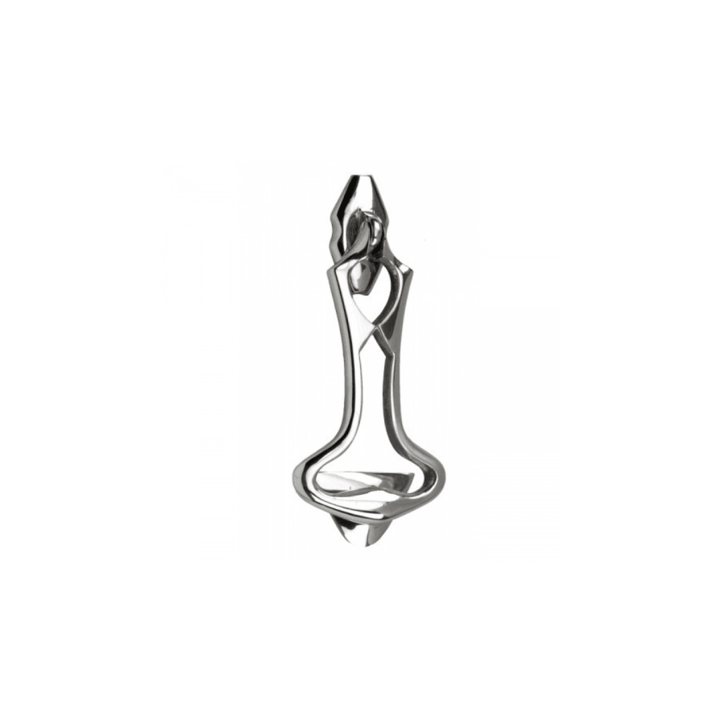 Black Country Metal Works Bright Chrome Art Deco Door Knocker - Tool Source - Buy Tools and Hardware Online