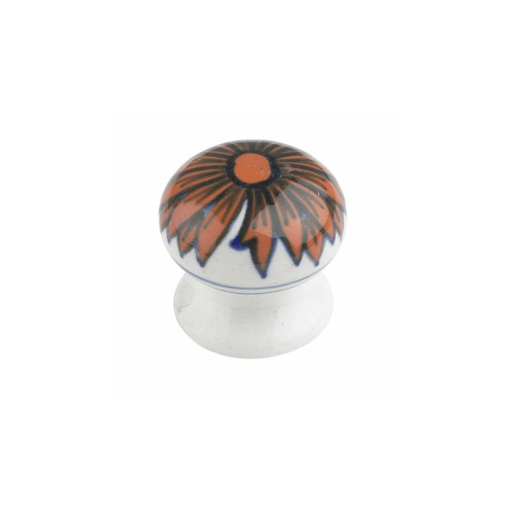 Black Country Metal Works “Chrysanthemum" Ceramic Cupboard Knob 31mm - Tool Source - Buy Tools and Hardware Online
