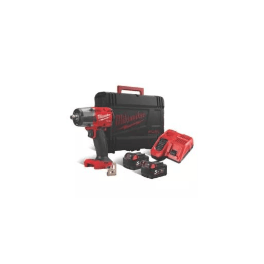 MILWAUKEE M18FMTIW2F12-502X FUEL™ ½″ MID-TORQUE IMPACT WRENCH KIT (WITH 2X5AH) - Tool Source 