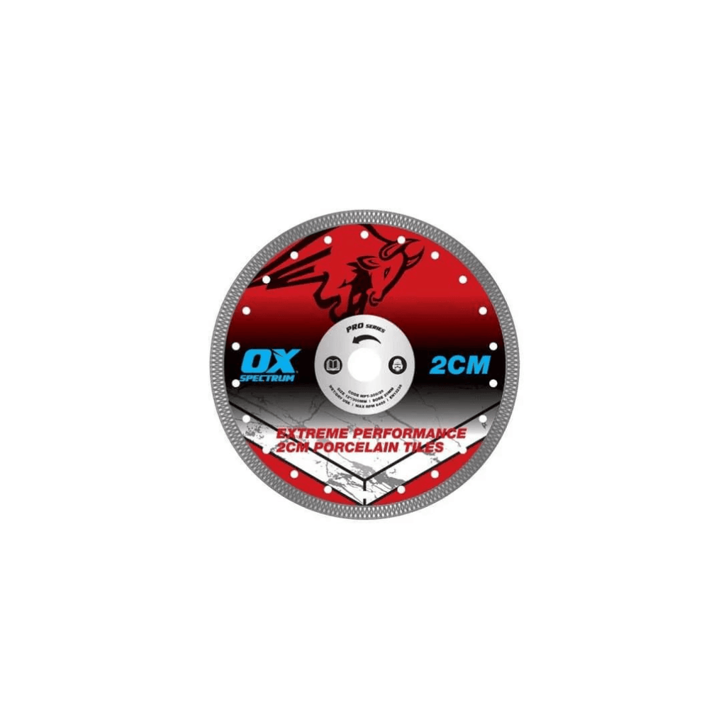 OX Tools Spectrum 2cm Porcelain Tile Cutting Blade 2CM-230/22 - Tool Source - Buy Tools and Hardware Online