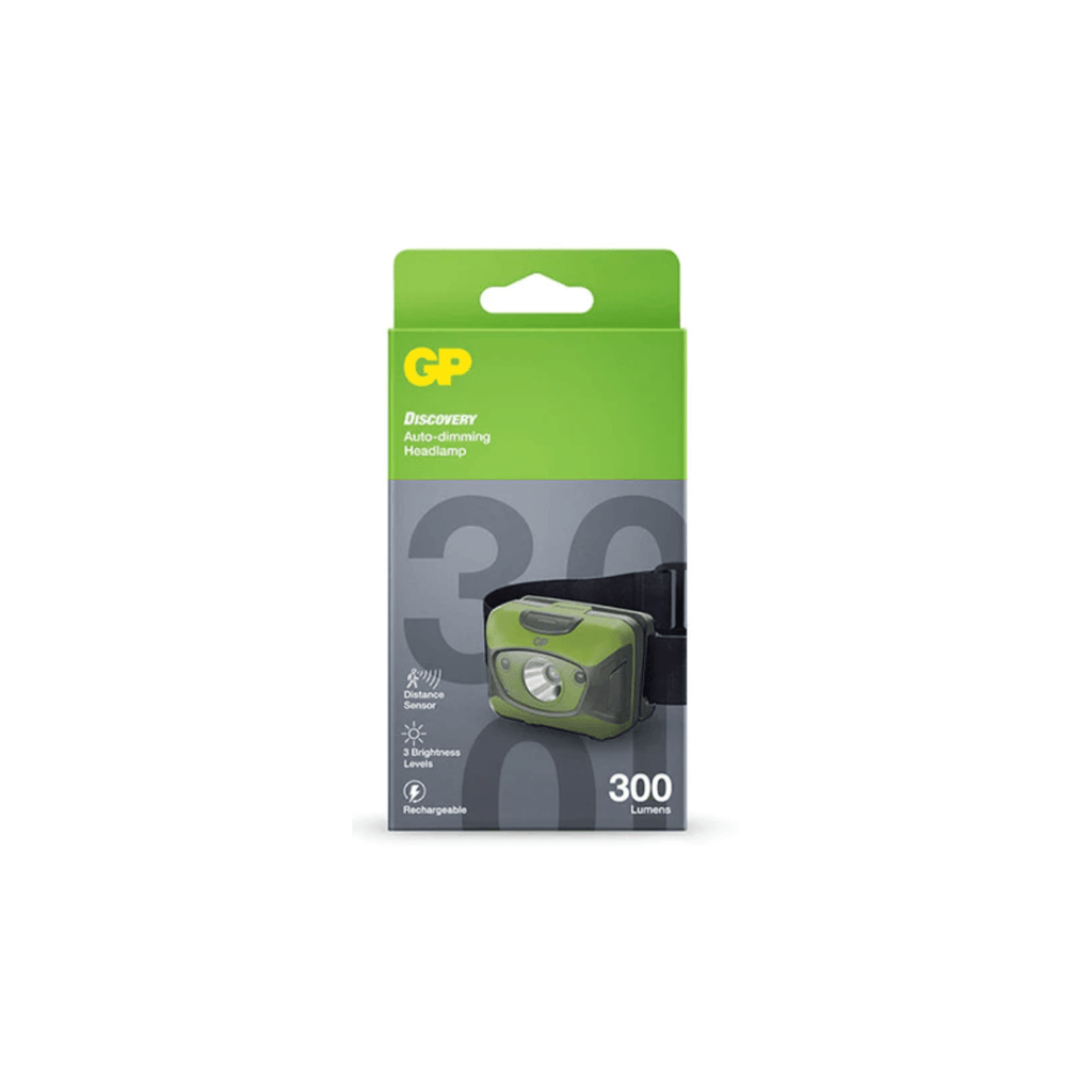 GP DISCOVERY Everyday Auto-Dimming Headlamp CHR41 (Rechargeable with Distance Sensors) - Tool Source - Buy Tools and Hardware Online