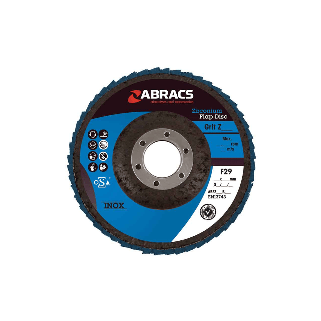 Abracs Racking Abracs ABFZ115B120 Pro Zirconium Flap Disc 115mm 120 Grit - Tool Source