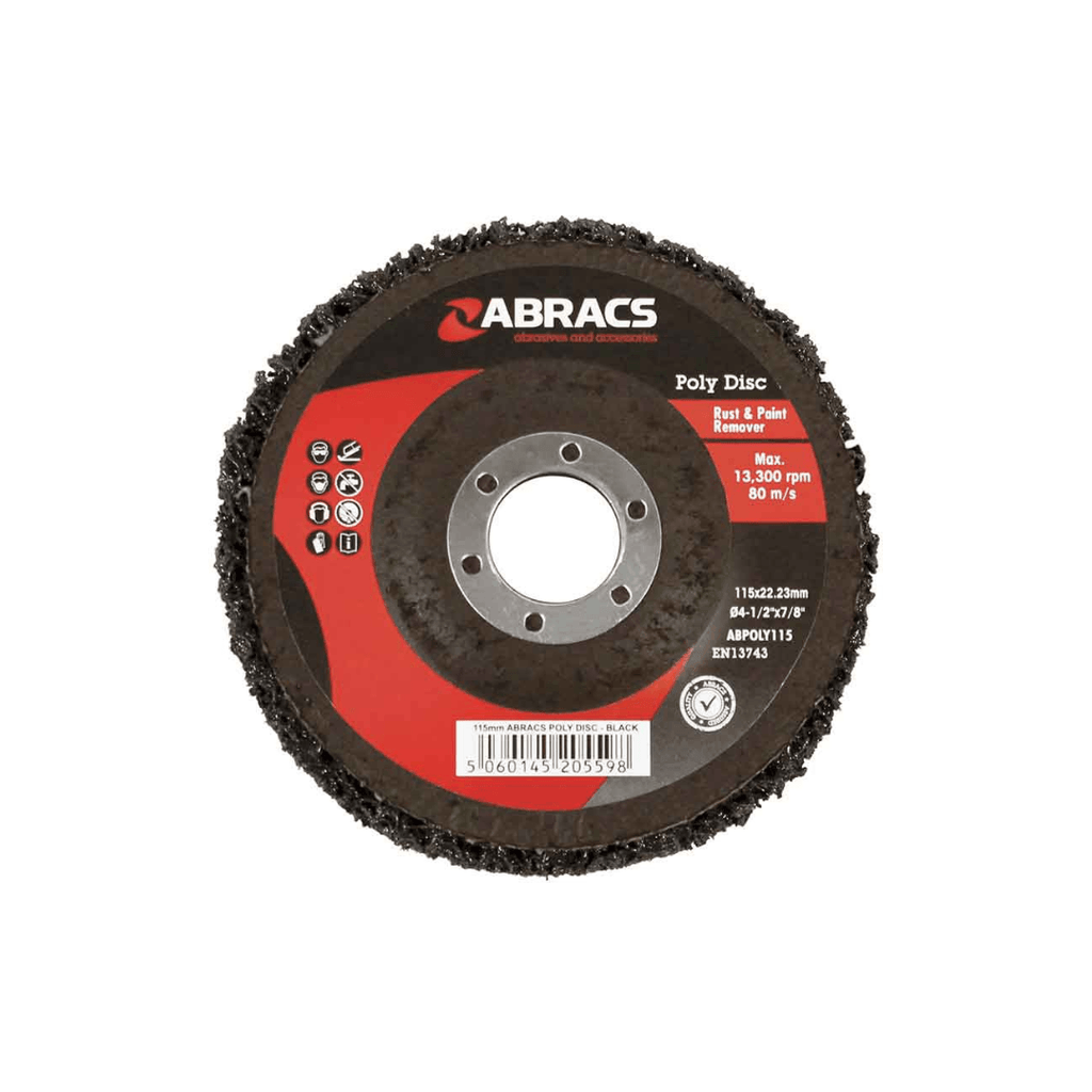 Abracs ABPOLY115 Poly Disc for Rust & Paint Removal 115mm - Tool Source - Buy Tools and Hardware Online