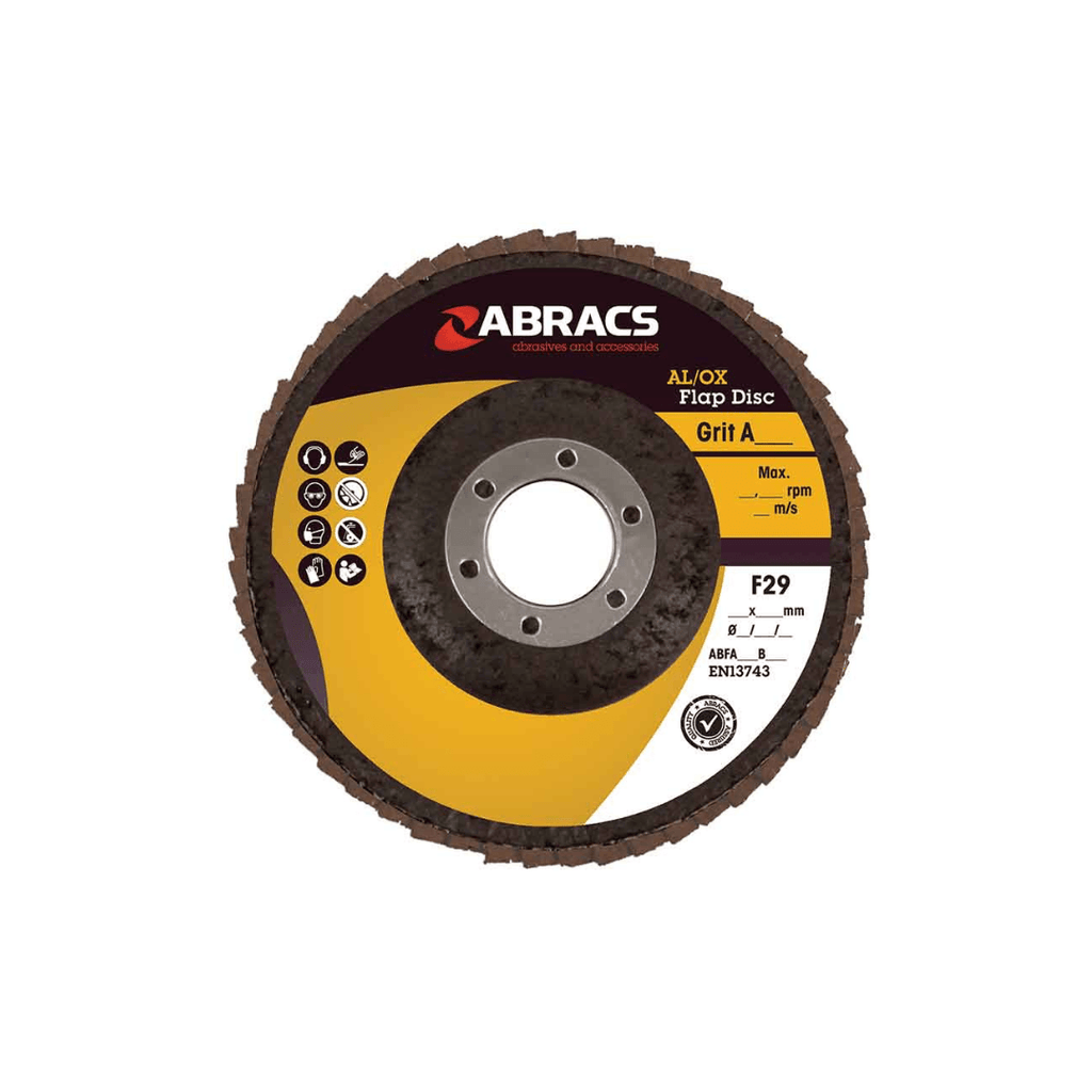 Abracs ABFA115B040 Pro Zirconium Flap Disc 115mm 40 Grit - Tool Source - Buy Tools and Hardware Online