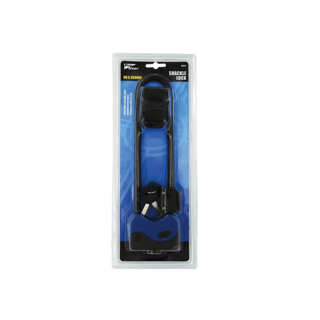 SHACKLE U SHAPE LOCK WITH 2 KEYS SECURITY MOTOR BIKE BICYCLE SCOOTER OIL TANK PD251 - Tool Source - Buy Tools and Hardware Online