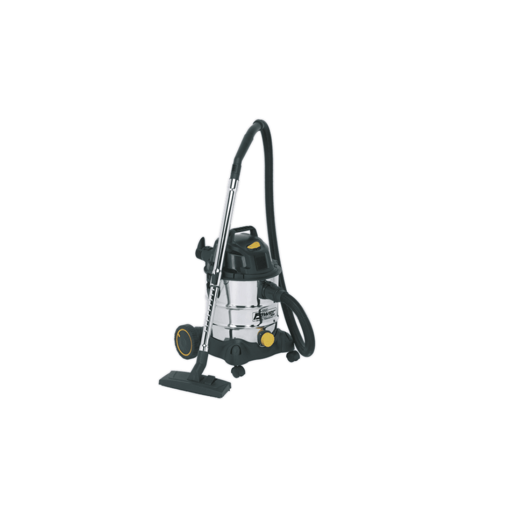 Sealey 20L Wet & Dry Industrial Vacuum Cleaner 1250W/110V Stainless Drum - Tool Source - Buy Tools and Hardware Online