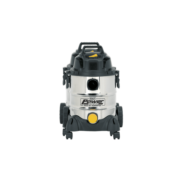 Sealey 20L Wet & Dry Industrial Vacuum Cleaner 1250W/110V Stainless Drum - Tool Source - Buy Tools and Hardware Online
