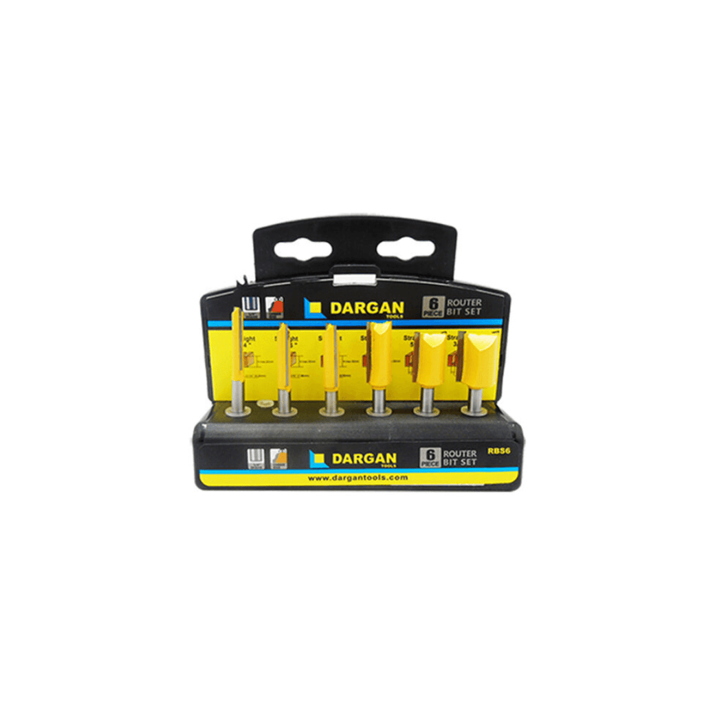 Dargan 6 pce Router Bit Set - Carbide tip - Tool Source - Buy Tools and Hardware Online